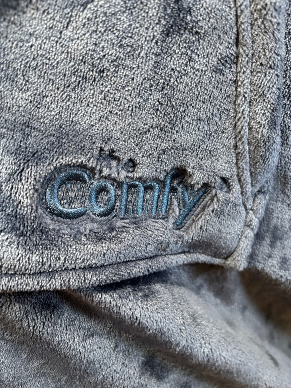 The Comfy Original 1/4-Zip Plush True Navy Wearable Blanket Hooded Kangaroo PKT - Picture 4 of 9